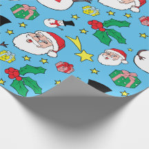 Motif de Noël du Père Noël Snowman Bleu