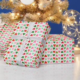 Papier Cadeau Motif de Noël du triangle Abstrait moderne