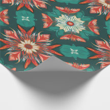 Motif de Noël Éclat de Poinsettia Rétro