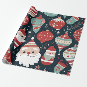 Papier Cadeau Motif de Noël festif
