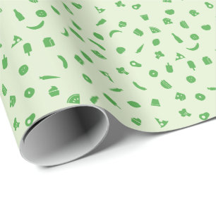 Papier Cadeau Motif de Noël pour Foodie Couleur modifiable