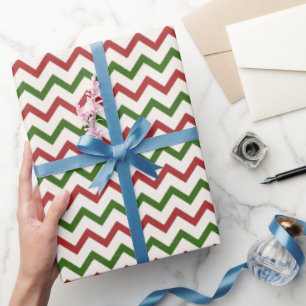 Papier Cadeau Motif de Noël Redand Green Checron
