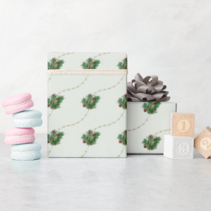 Papier Cadeau Motif de Noël rétro décoratif 