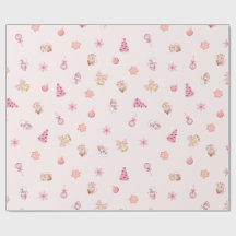 Motif de Noël rose cosy