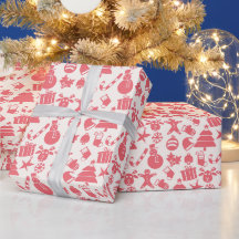 Motif de Noël rouge mignon - Festif et amusant