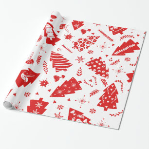 Papier Cadeau Motif de Noël scandinave