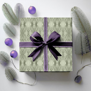 Papier Cadeau Motif de Noël vert olive #33 ID1009
