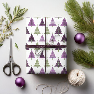 Papier Cadeau Motif de Noël vert violet #24 ID1009