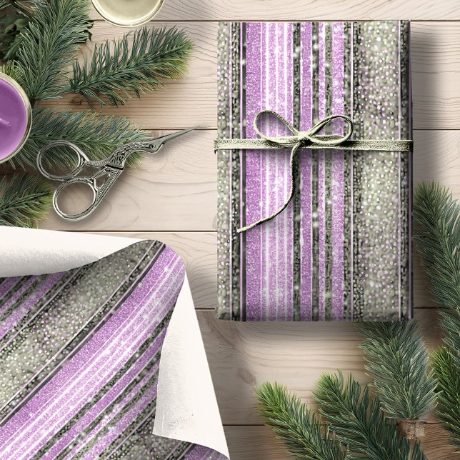 Papier Cadeau Motif de Noël vert violet #28 ID1009 (Créateur téléchargé)