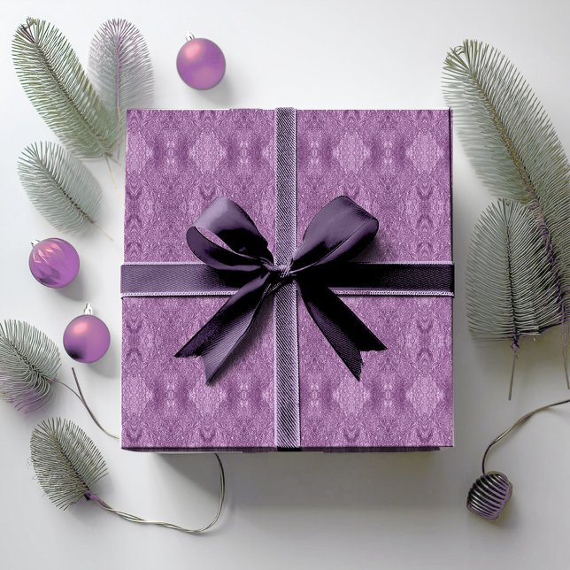 Papier Cadeau Motif de Noël violet #32 ID1009 (Créateur téléchargé)