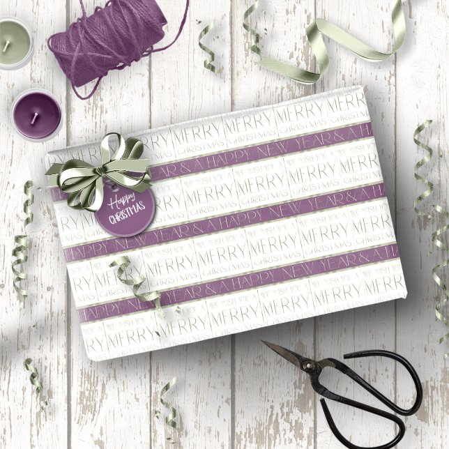 Papier Cadeau Motif de Noël Violet Vert#35 ID1009 (Créateur téléchargé)