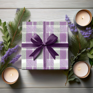Papier Cadeau Motif de Noël Violet Vert #7 ID1009