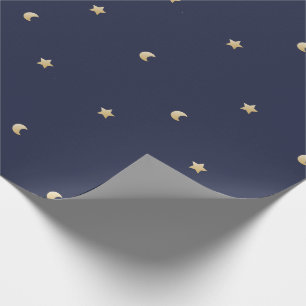 Papier Cadeau Motif de nuit étoilé