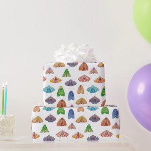 Papier Cadeau Motif de papillon de nuit magique. Papillon mystiq