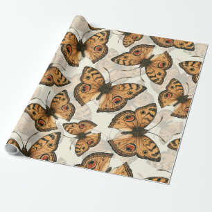 Papier Cadeau Motif de papillon paon
