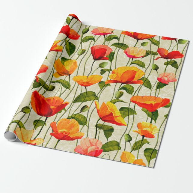 Papier Cadeau Motif de papillons numériques (Déroulé)