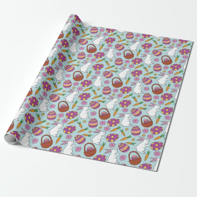 Papier Cadeau Motif de Pâques mignon (Déroulé)