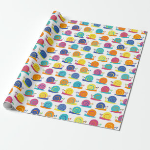 Papier Cadeau Motif de partie d'escargot