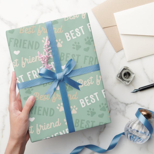 Papier Cadeau Motif de patte de chien  (Cadeaux)