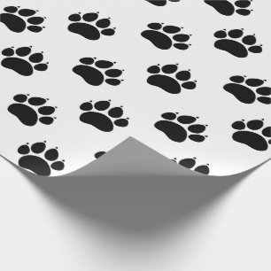 Papier Cadeau Motif de patte de compagnie