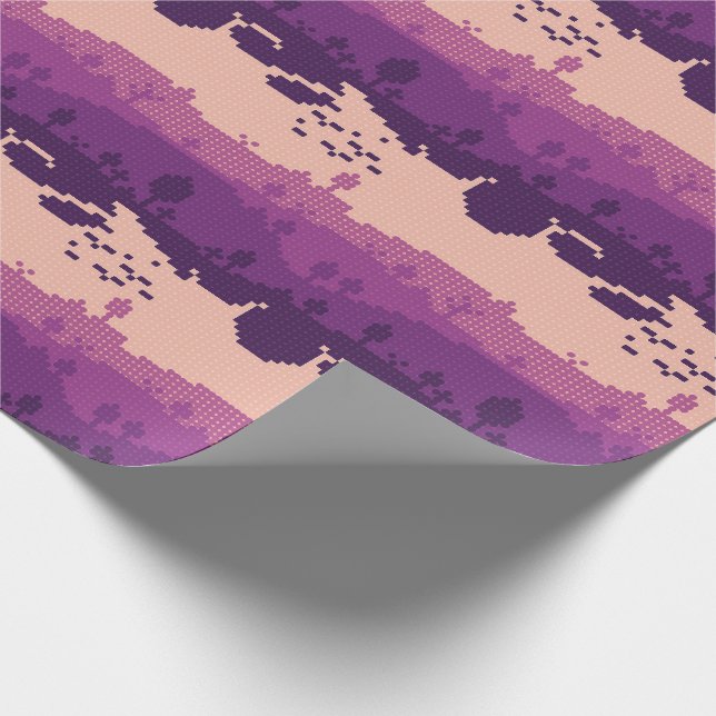 Papier Cadeau Motif de paysage en pixels (Coin)
