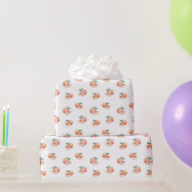 Papier Cadeau Motif de pêche aquarelle (Cadeaux de fête)