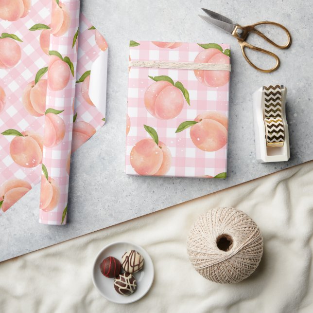 Papier Cadeau Motif de pêche d'été doux (Artisanat)