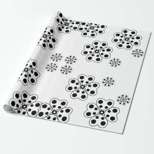 Papier Cadeau Motif de pétales à points de polka
