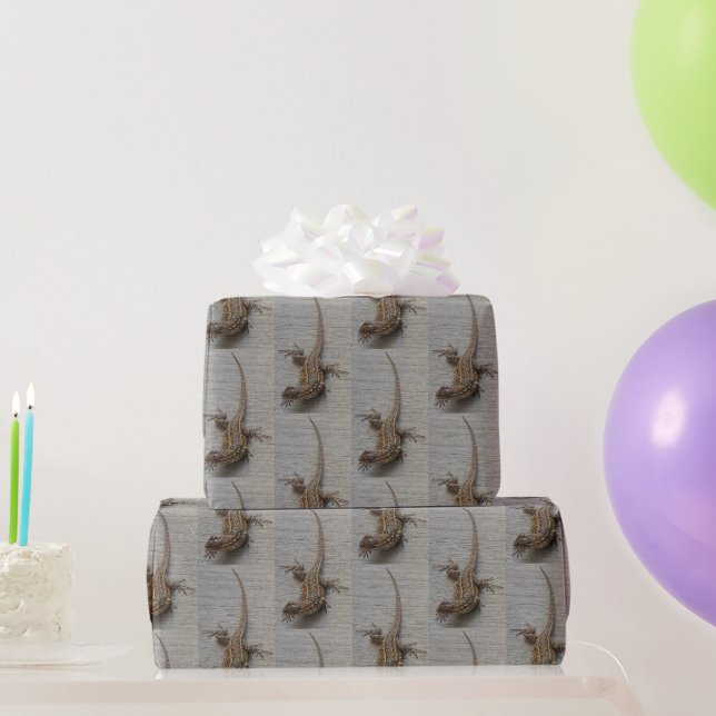 Papier Cadeau Motif de photo de lézard (Cadeaux de fête)