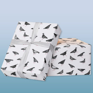 Papier Cadeau Motif de pigeon