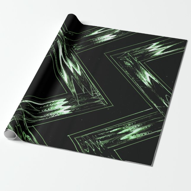 Papier Cadeau Motif de pin en perspective (Déroulé)