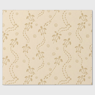 Papier Cadeau Motif de piste de tortue minimal