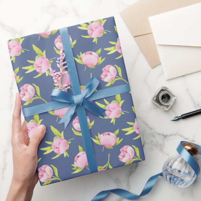 Papier Cadeau Motif de pivoines (Cadeaux)