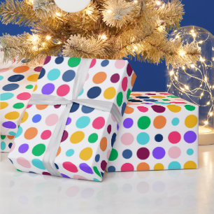 Papier Cadeau Motif de points colorés 