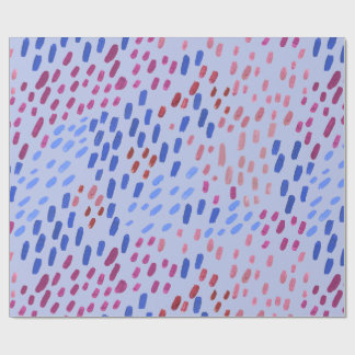 Papier Cadeau Motif de points peints – Bleu abstrait peint à la
