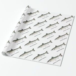 Papier Cadeau Motif de poissons de saumon atlantique