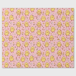 Papier Cadeau Motif de poussin mignon