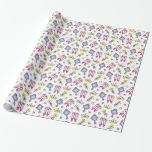 Papier Cadeau motif de princesse de papillon