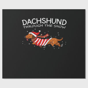 Papier Cadeau Motif de pull de Noël pour Dachshunds T-Shi classi