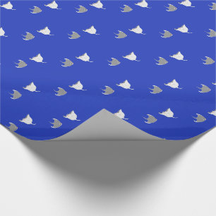Papier Cadeau Motif de raie manta de dessin animé