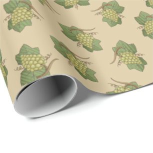 Papier Cadeau Motif de raisins blancs