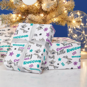 Papier Cadeau Motif de raton laveur mignon