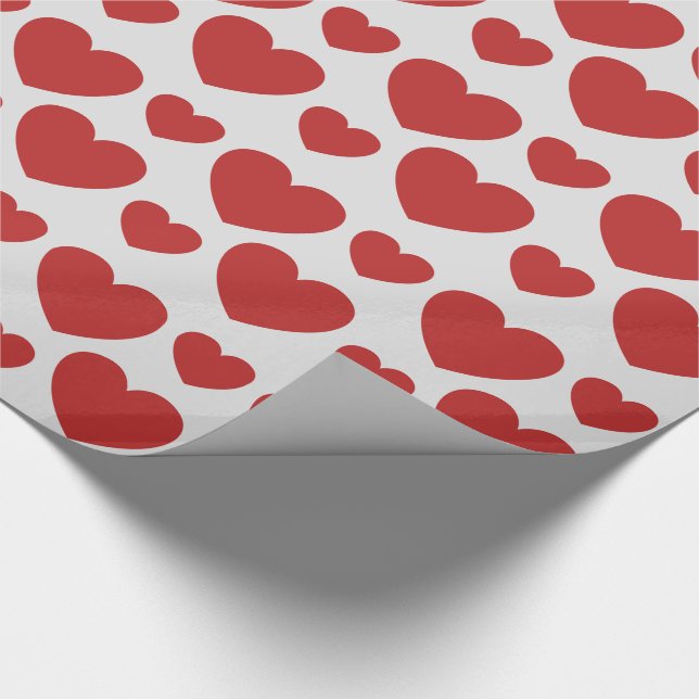 Papier Cadeau Motif de Red Hearts (Coin)