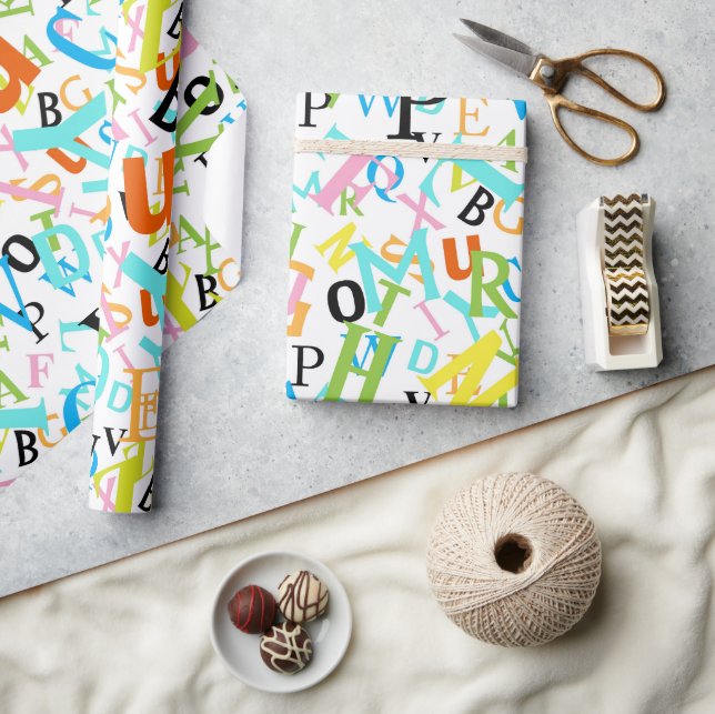 Papier Cadeau Motif de rentrée scolaire  (Artisanat)