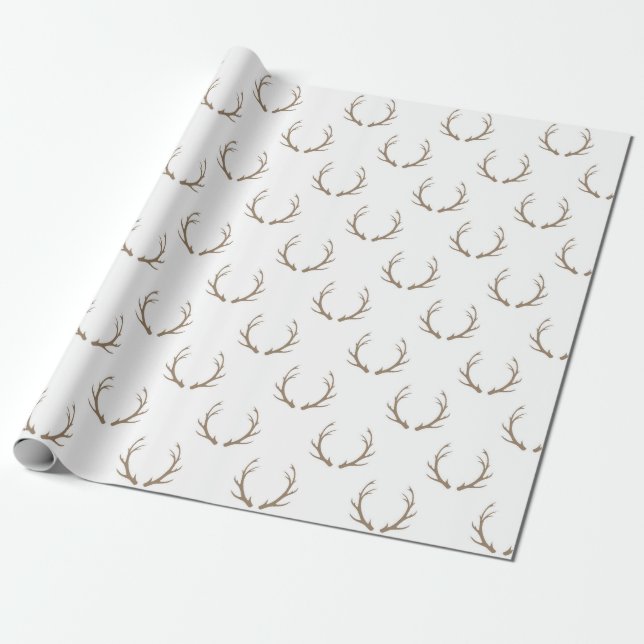 Papier Cadeau Motif de répétition minimaliste Antler (Déroulé)