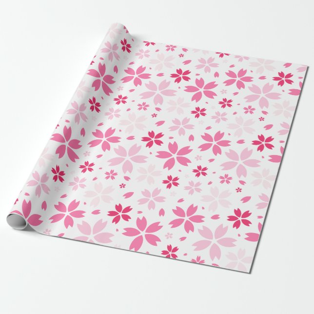Papier Cadeau Motif de Sakura (Déroulé)