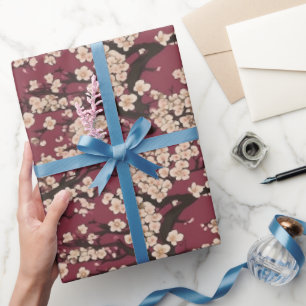 Papier Cadeau Motif de Sakura de carpe koï japonaise