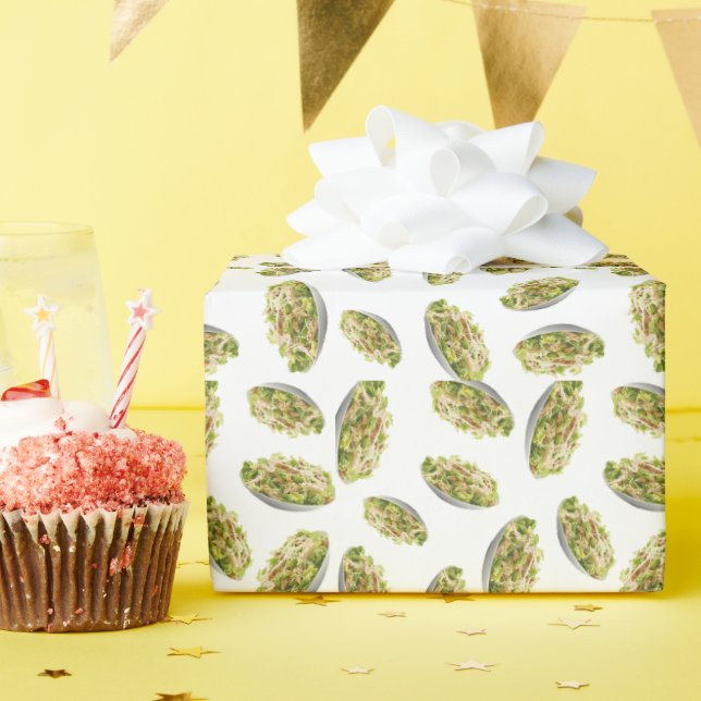 Papier Cadeau Motif de salade César (Fête d'anniversaire)