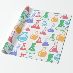 Papier Cadeau Motif de science / chimie coloré