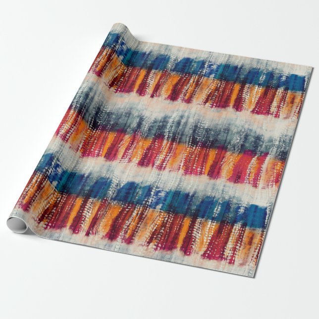 Papier Cadeau Motif de simulation de tissu de broyage de teintur (Déroulé)